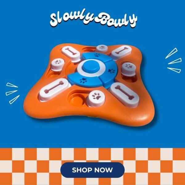 狗狗用鼻子推飛鏢慢食盤 滑開蓋子找零食